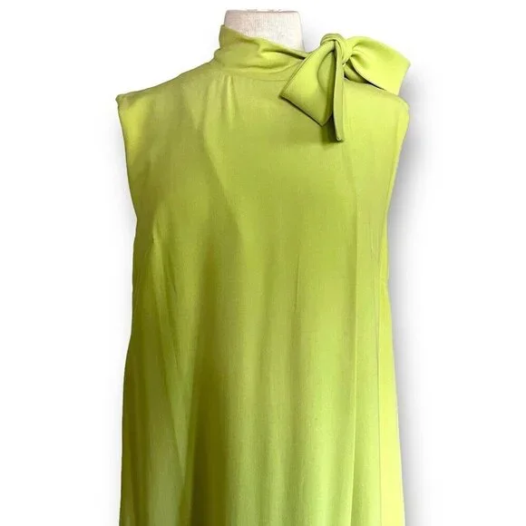 Vintage 1960s Elizabeth Arden Womens Jumpsuit Sz Large Lime Green Wide Leg Mod - Picture 5 of 14